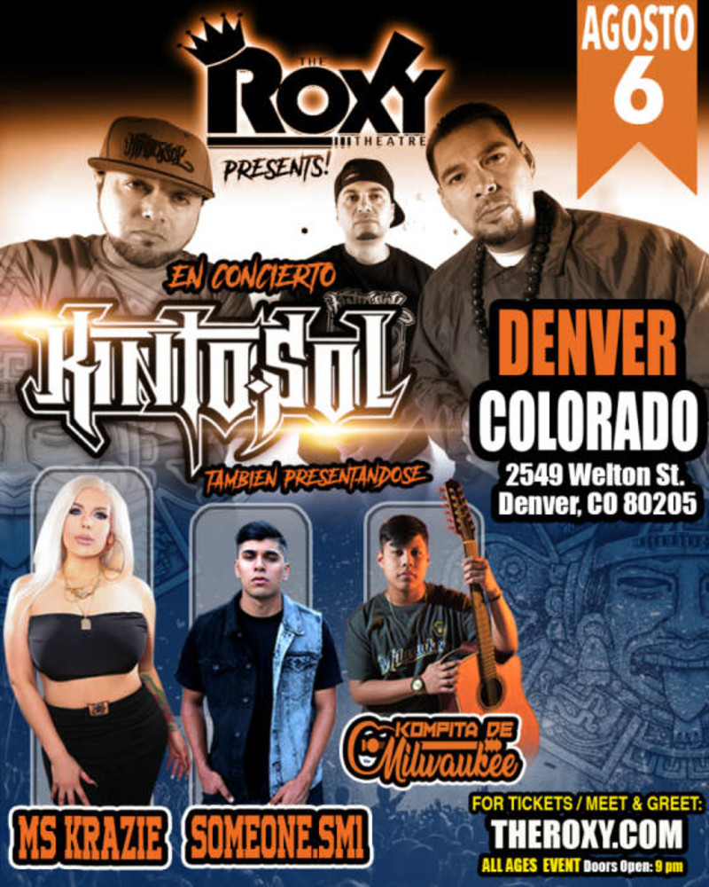 Kinto Sol En Concierto! in Denver at The Roxy Theatre