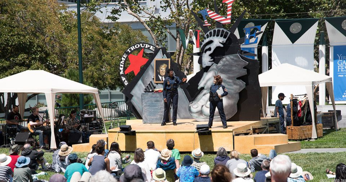 San Francisco Mime Troupe in San Francisco at Yerba Buena Gardens