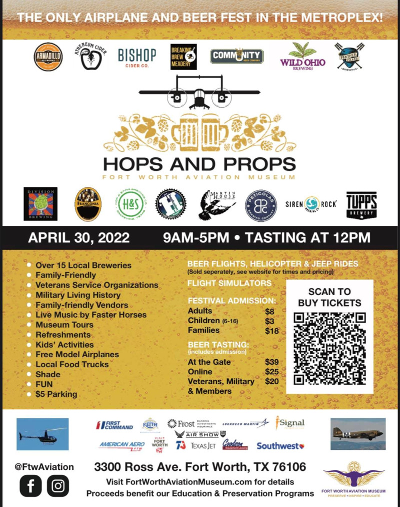 Christmas Break Dates 2022 Dallas Ft Worth Hops And Props 2022 In Dallas / Ft. Worth At Fort Worth Aviation