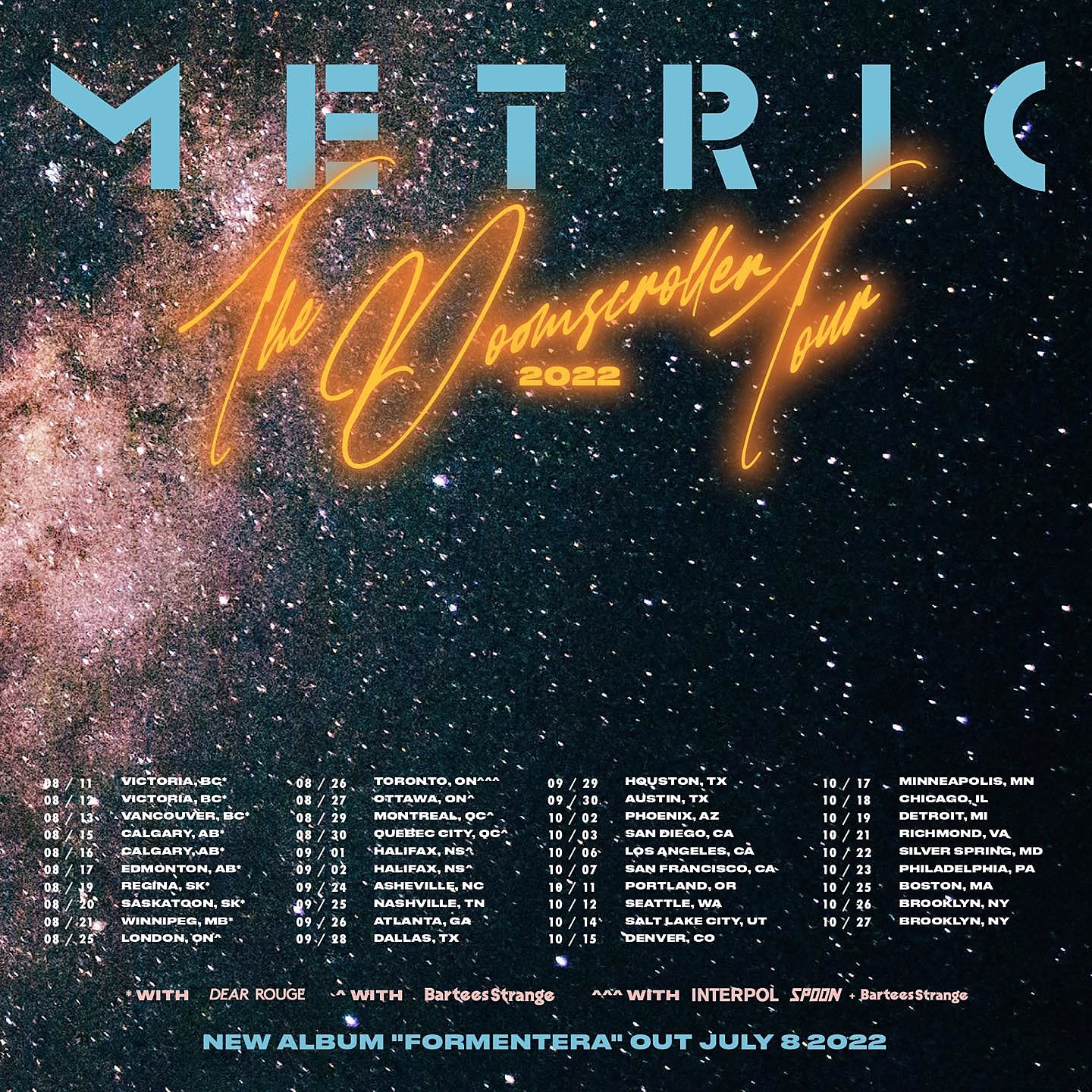 Metric in San Francisco at The Fillmore