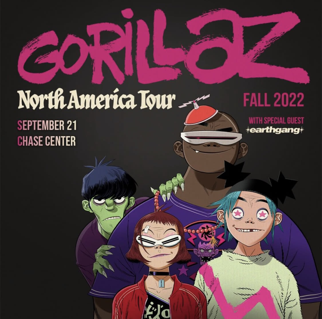 gorillaz tour california