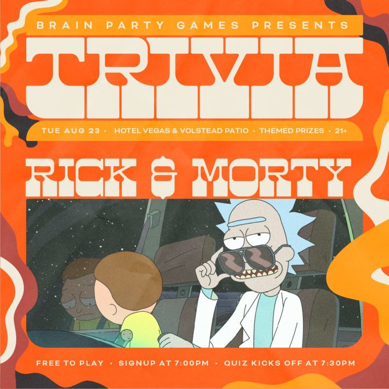 Rick Morty Trivia In Austin At Hotel Vegas The Volstead Lounge