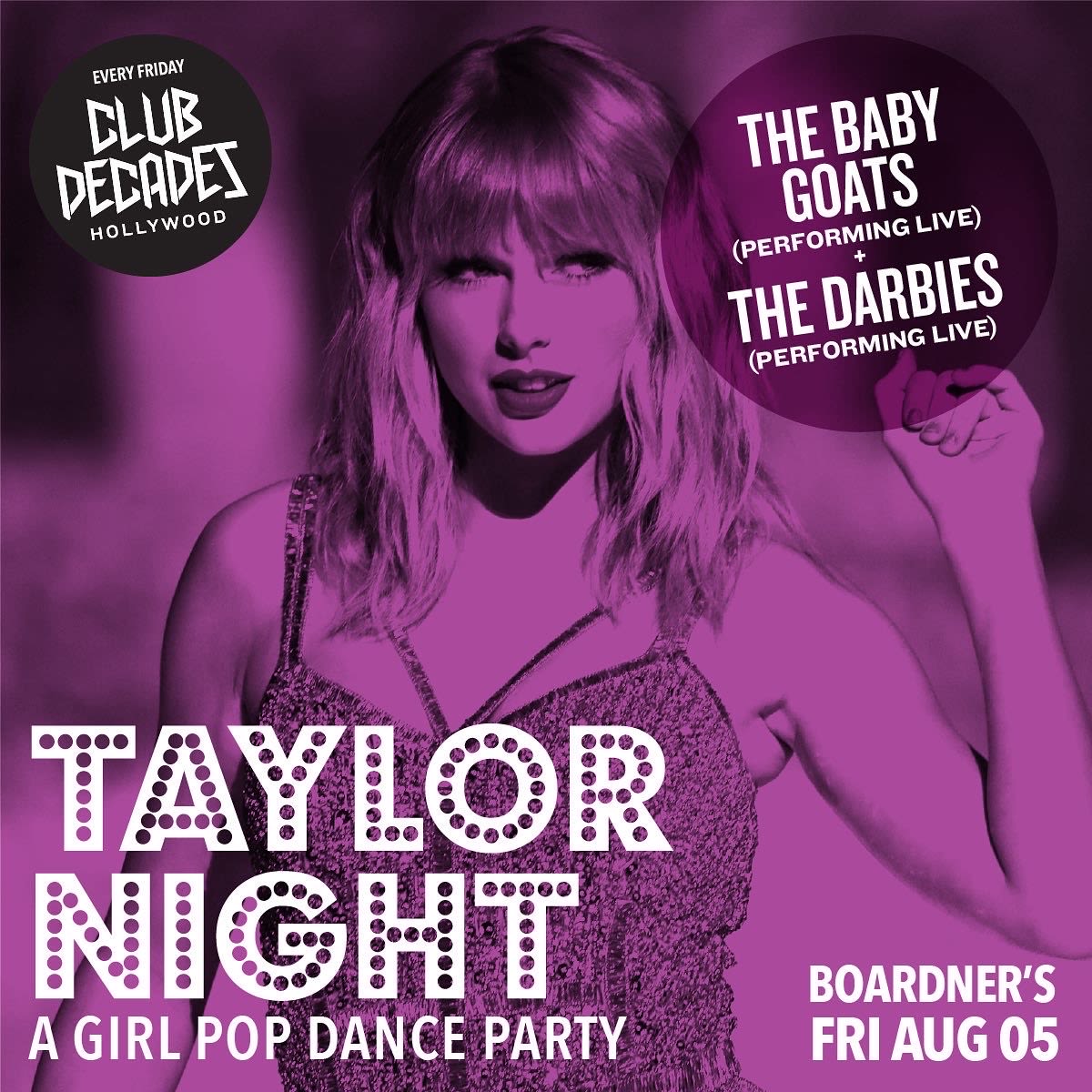 Taylor Night in Hollywood at Boardner's