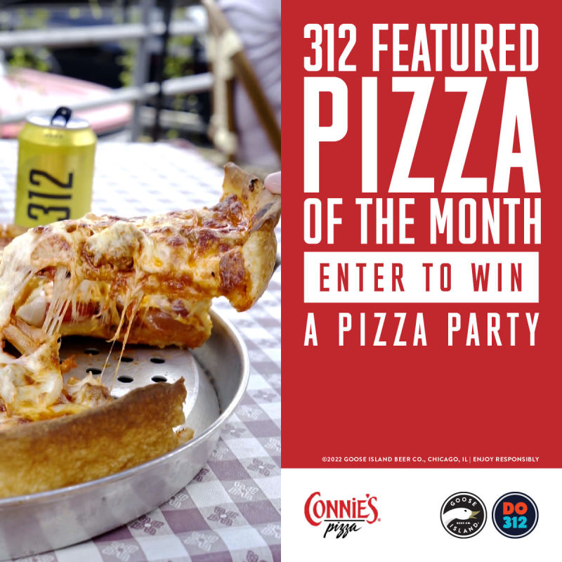 Goose Island & Connie's Pizza Collab in Chicago at Connie's Pizza