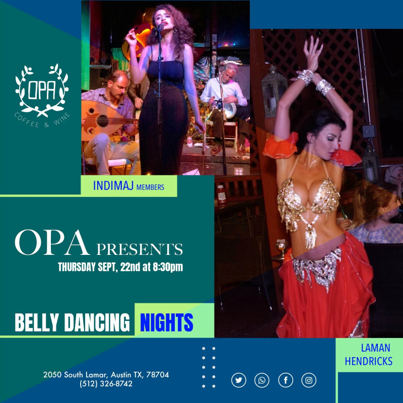 Belly Dancing Nights in Austin at Opa! Coffee & Wine Bar