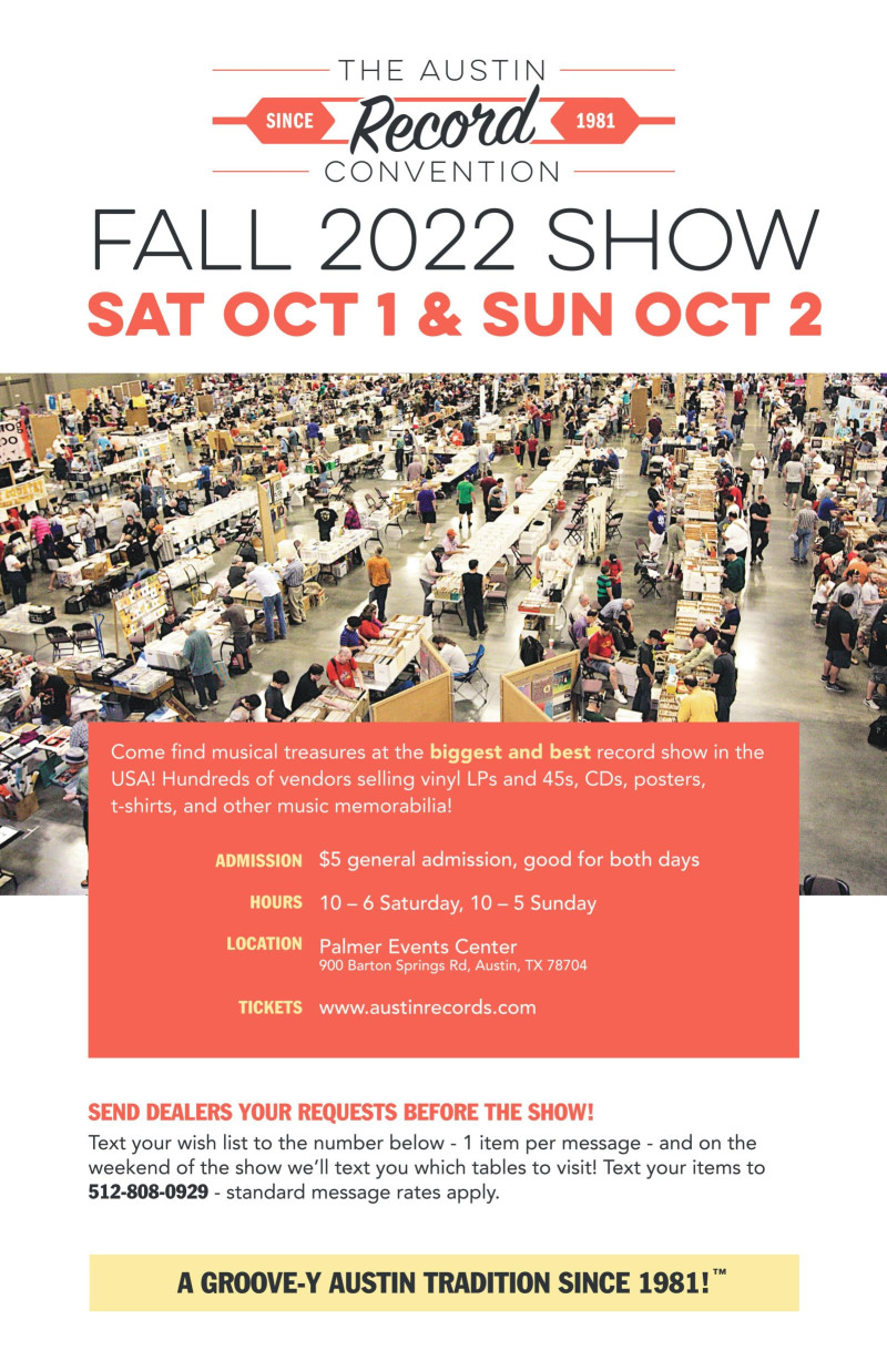 Austin Record Convention in Austin at Palmer Events Center