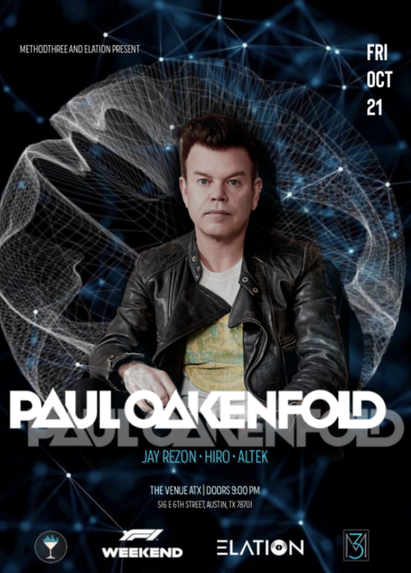 Paul Oakenfold in Austin at The Venue ATX