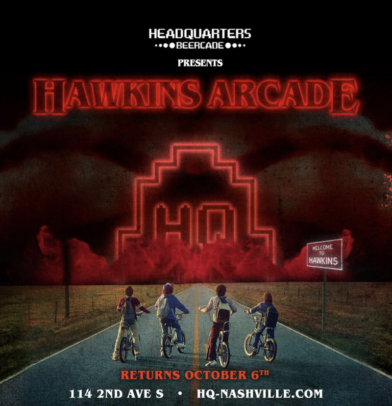 Hawkins Arcade Stranger Things PopUp in Nashville at