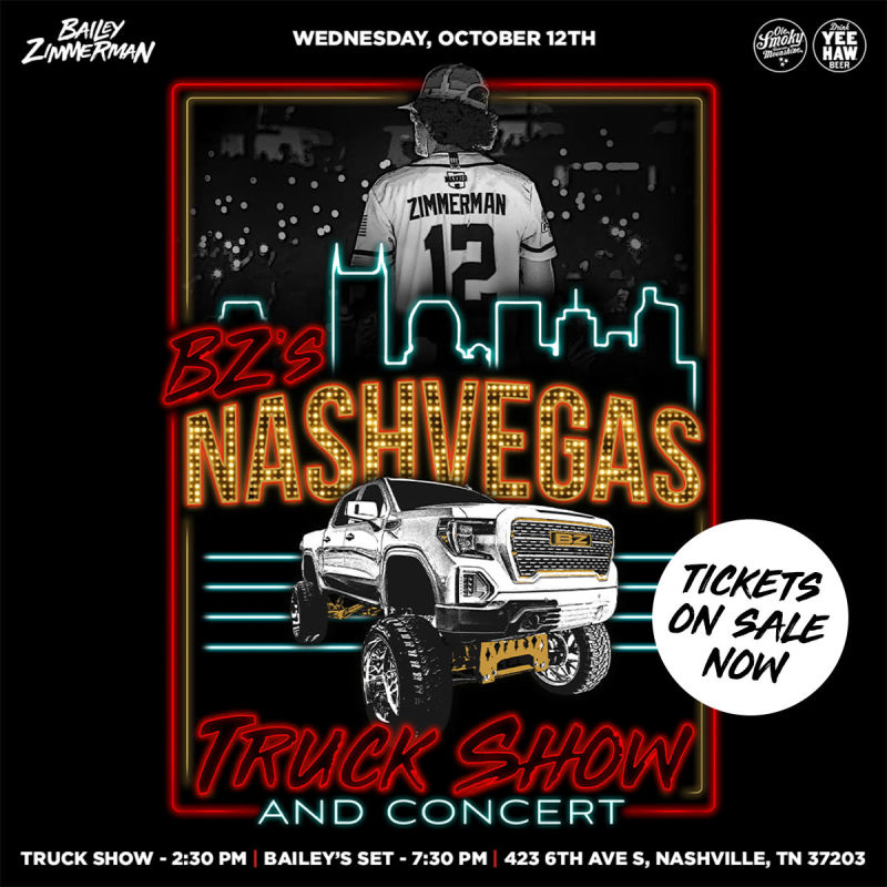 Bailey Zimmerman's NashVegas Truck Show & Concert in Nashville