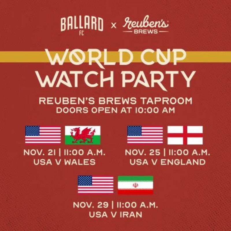 World Cup Watch Party USA v England in Seattle at Reuben's Brews