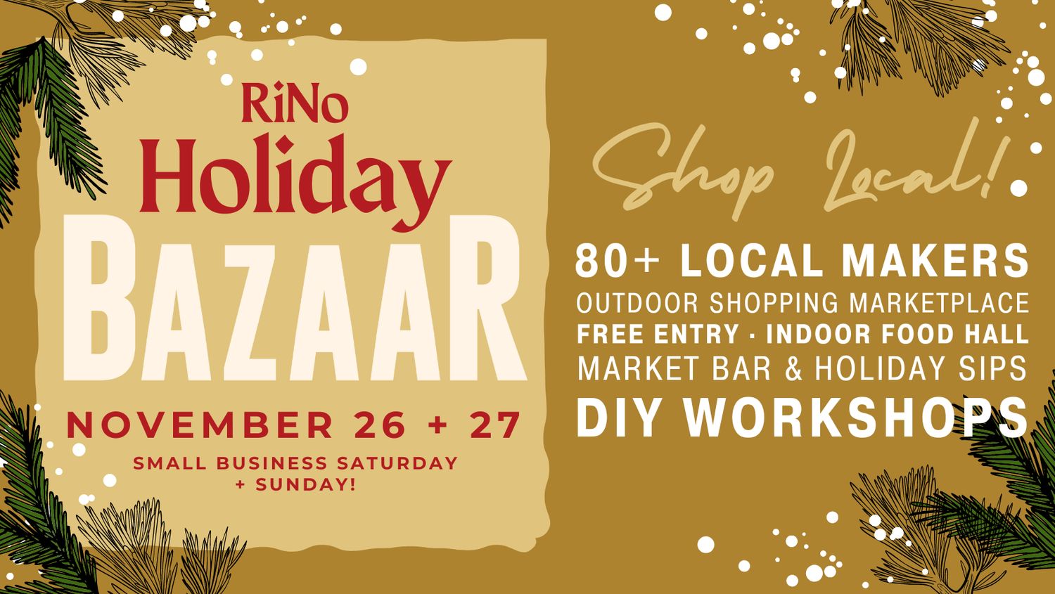 RiNo Holiday BAZAAR in Denver at Zeppelin Station