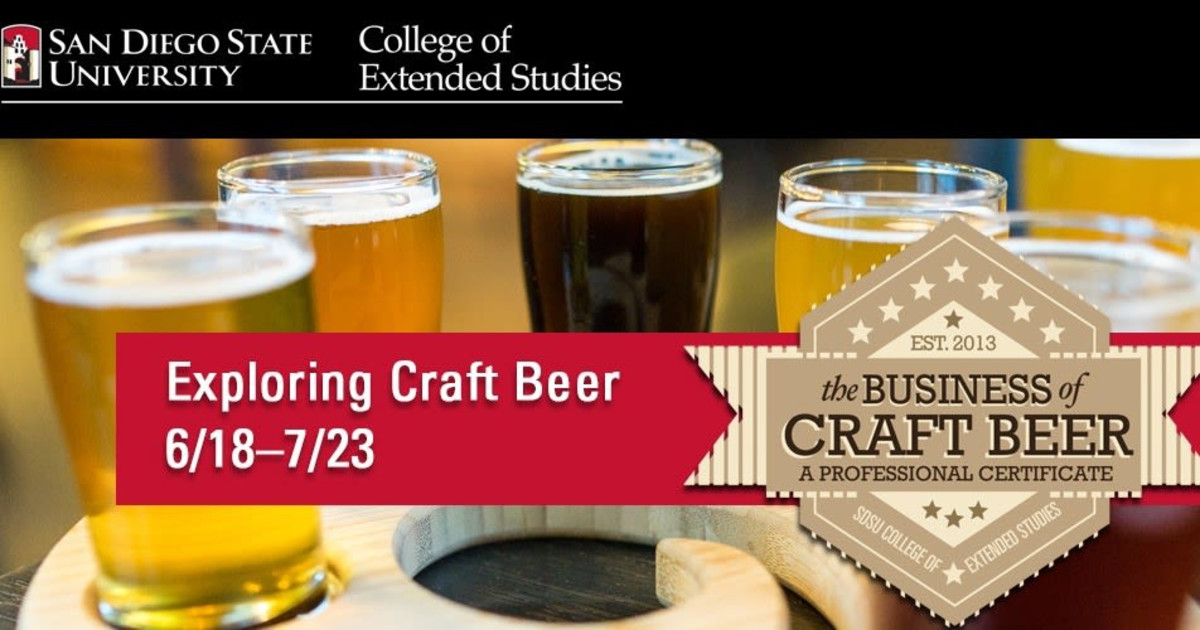 SDSU Craft Beer Certificate Summer course starting soon!