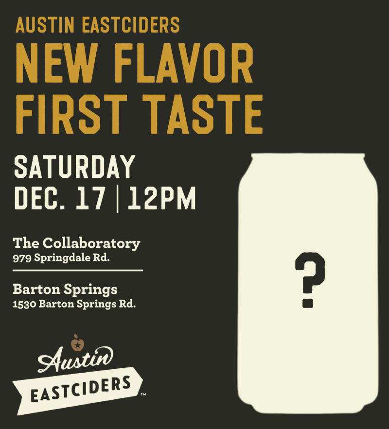 First Taste Party in Austin at Austin Eastciders Barton Springs