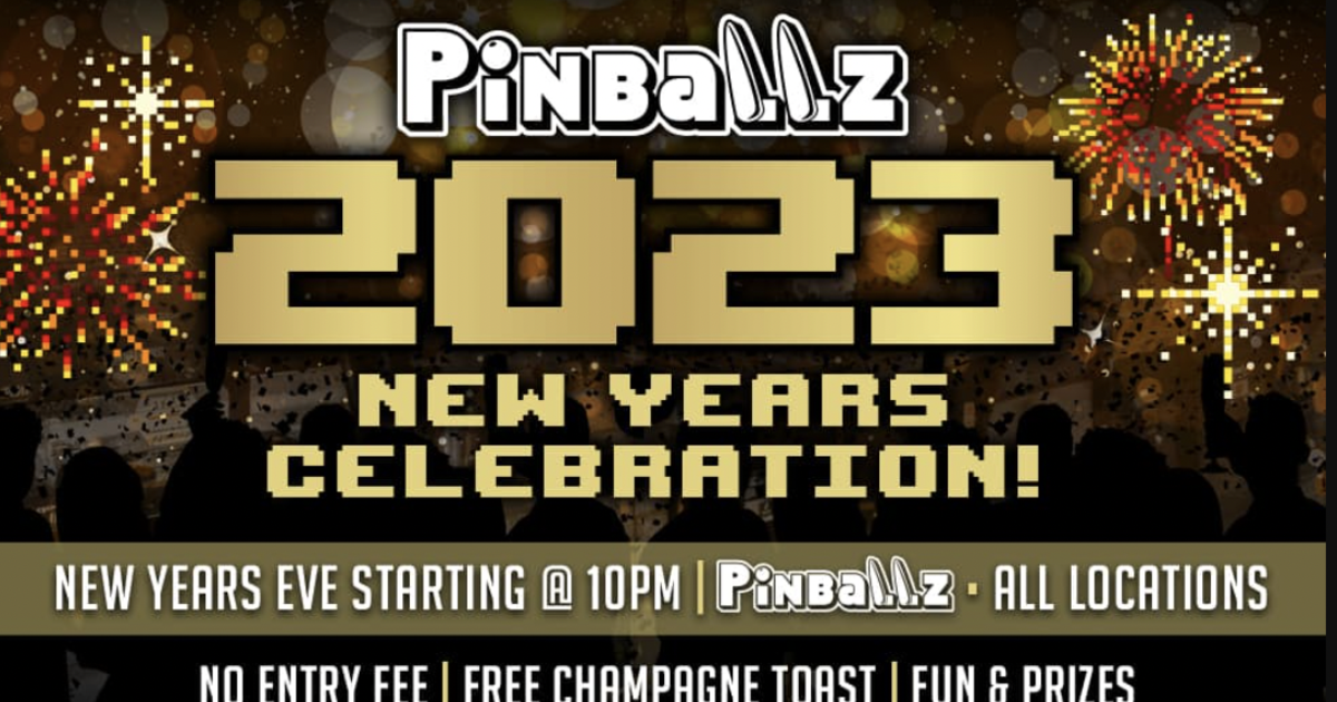 2023 New Years Celebration at Pinballz Kingdom in Buda at