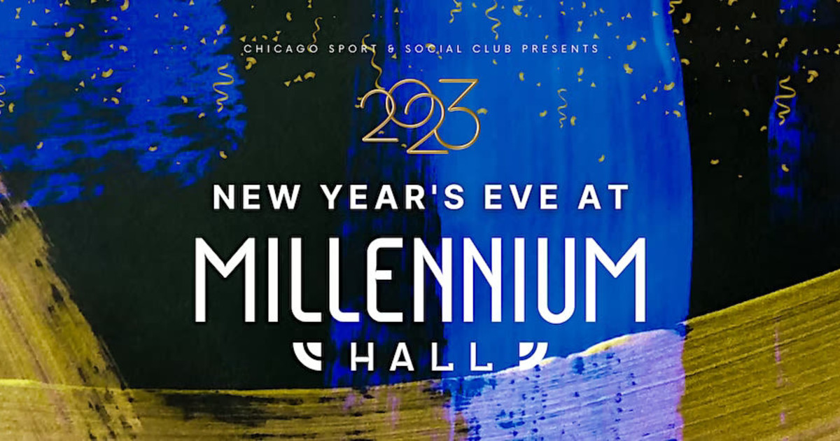 Chicago Social NYE Party 2023 at Millennium Hall in Chicago at