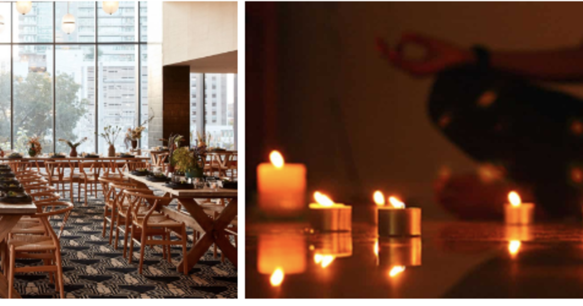 Winter Solstice Candlelight Yoga at Mirabeau Ballroom in Austin