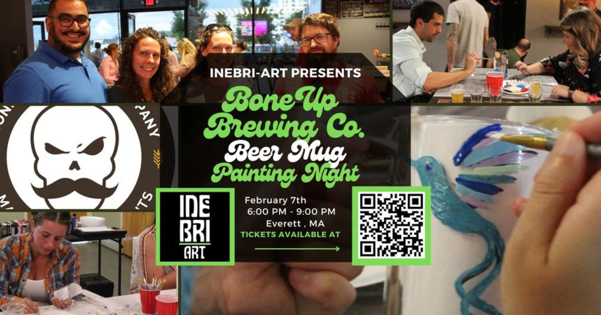 Beer Mug Painting at Bone Up Brewing in Everett at Bone Up Brewing