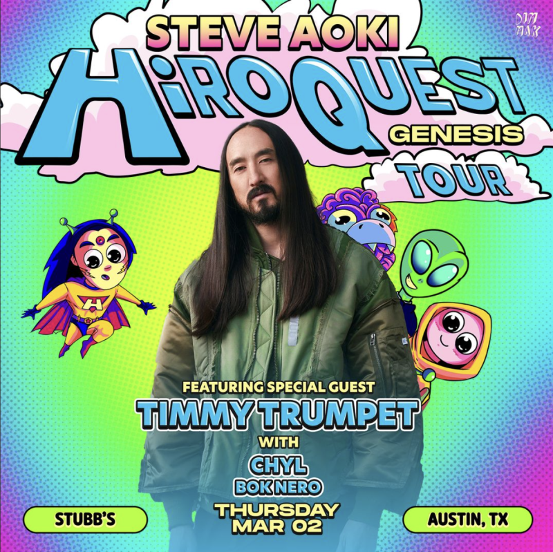 Steve Aoki HIROQUEST GENESIS TOUR in Austin at Stubb's