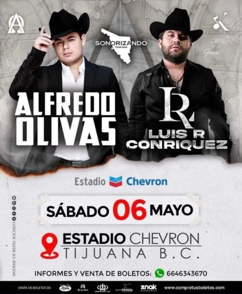 Alfredo Olivas Luis R. Conriquez en Tijuana en Estadio Chevron