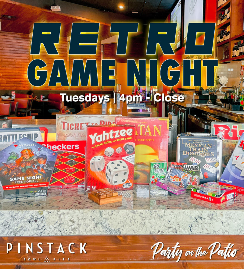 Party on the Patio Retro Game Night in Austin at PINSTACK