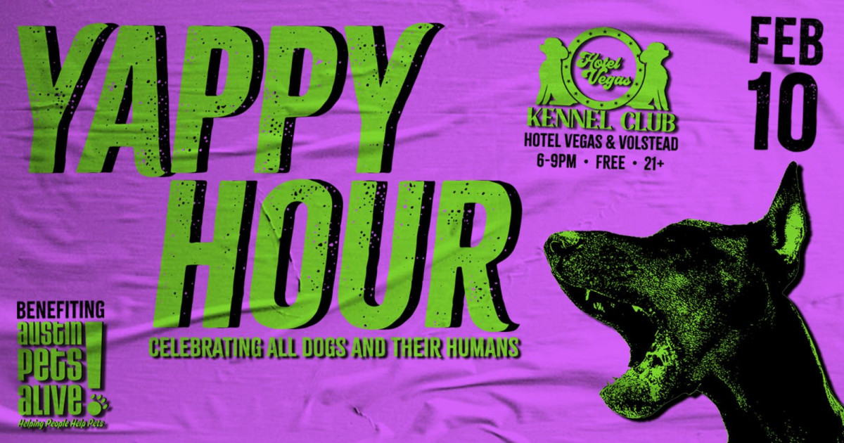 Hotel Vegas Kennel Club's 'Yappy Hour' benefiting Austin Pets