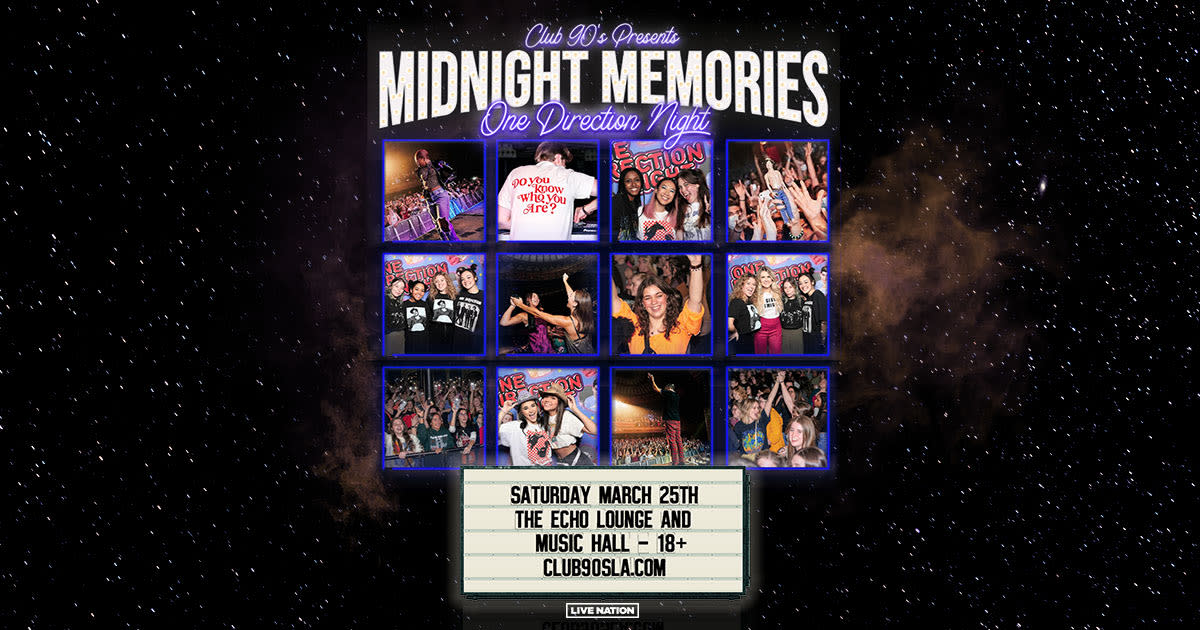 Club 90s Midnight Memories 1D Night in Dallas at The Echo Lounge