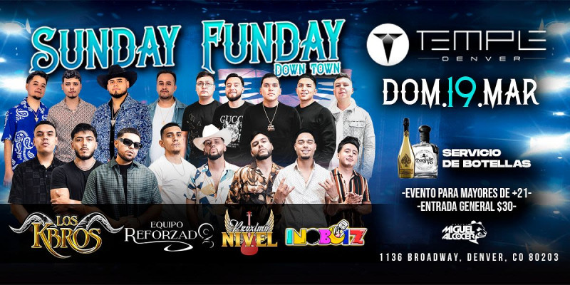 Sunday Funday in Denver at Temple Nightclub