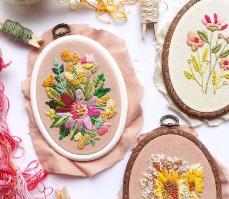 Modern Floral Embroidery Workshop With Kristen Gula At