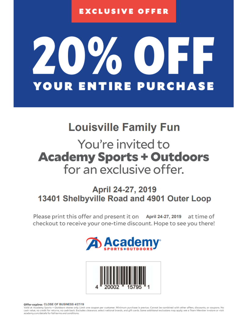 Exclusive Lou Fam Fun Discount At Academy Sports Outdoors In