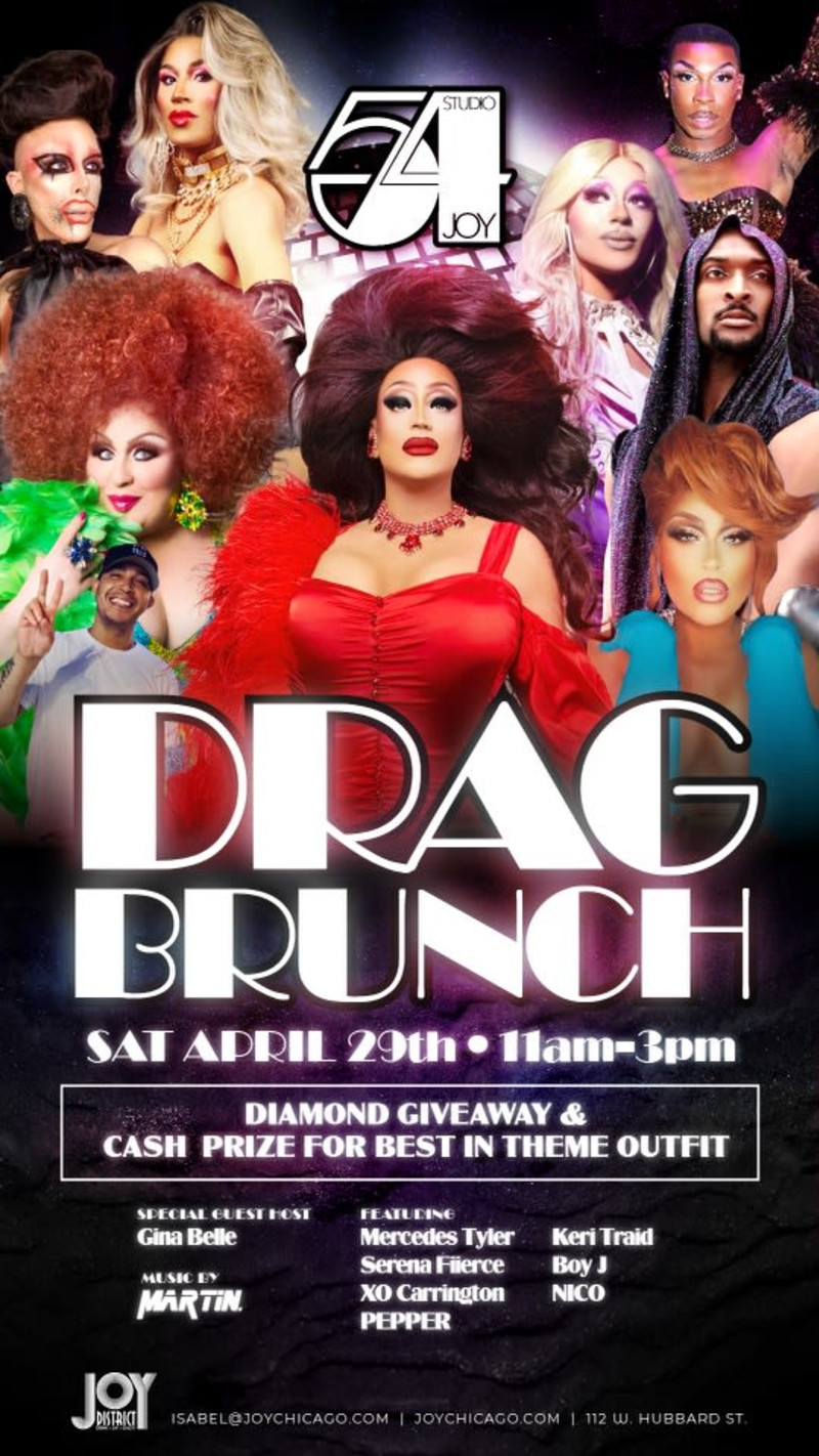 Studio 54 Drag Brunch At Joy District in Chicago at Joy District