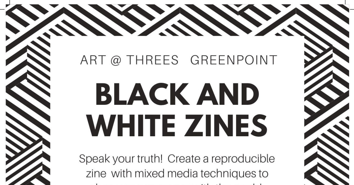 Art Threes Black and White Zines in Brooklyn at Threes Brewing