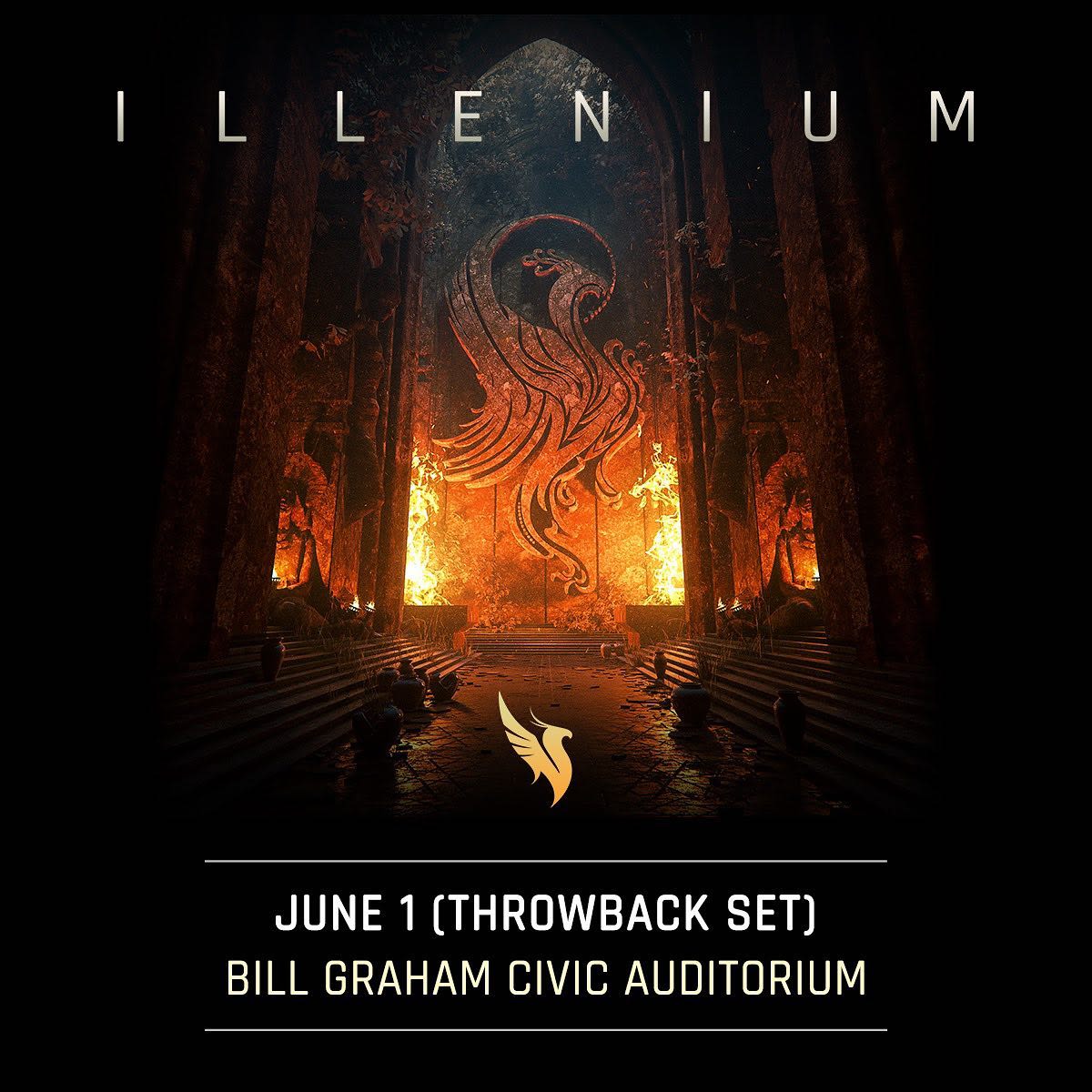 Illenium concert venue setup in 2025