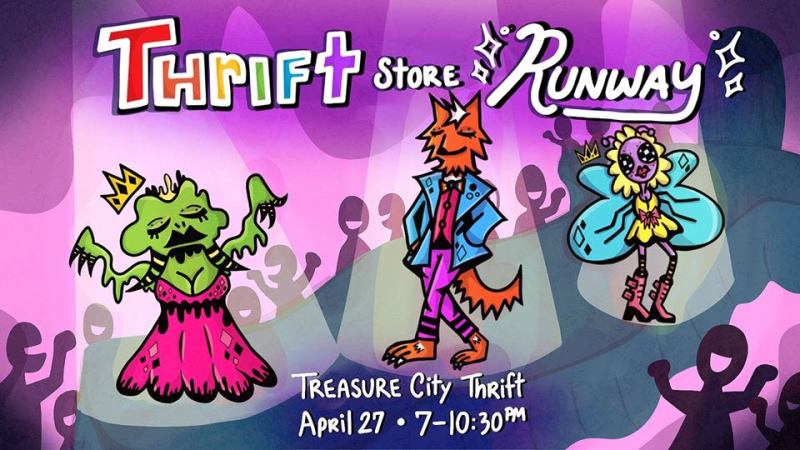 Thrift Store Fashion Show In Austin At Treasure City Thrift Store