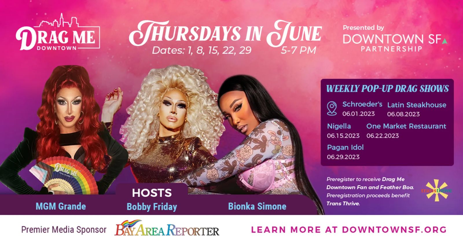 Drag Me Downtown: Free Pop-Up Drag Shows in San Francisco at