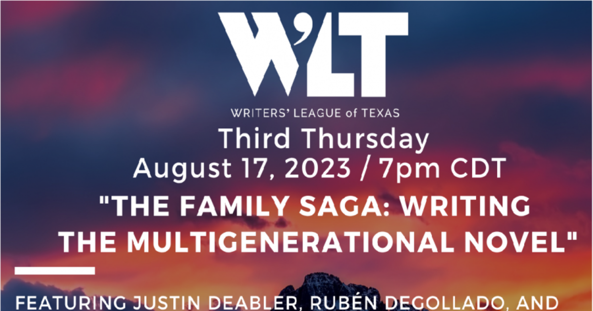 [Virtual] Writers' League of Texas Third Thursday: “The Family
