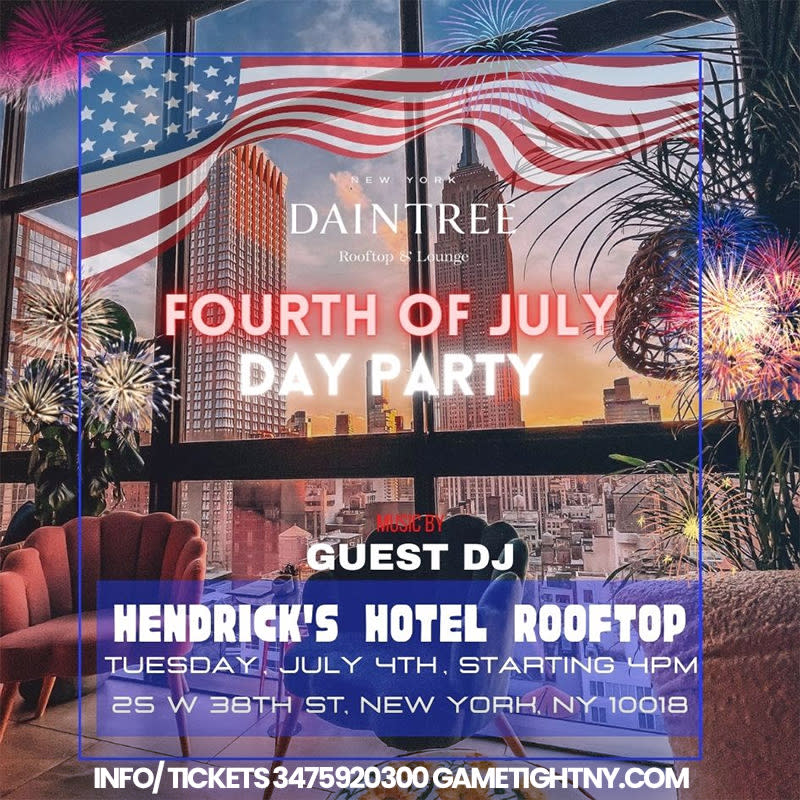 Daintree Rooftop Lounge July 4th 2023 Fireworks Viewing, Live