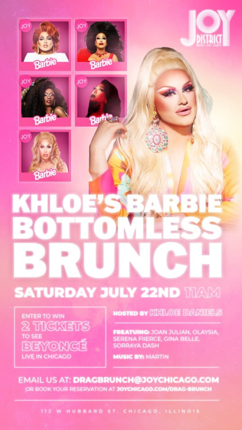 Barbie Drag Brunch At Joy District in Chicago at Joy District