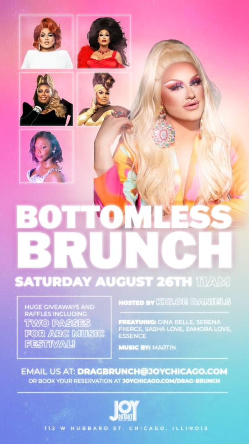 Bottomless Drag Brunch At Joy District in Chicago at Joy District