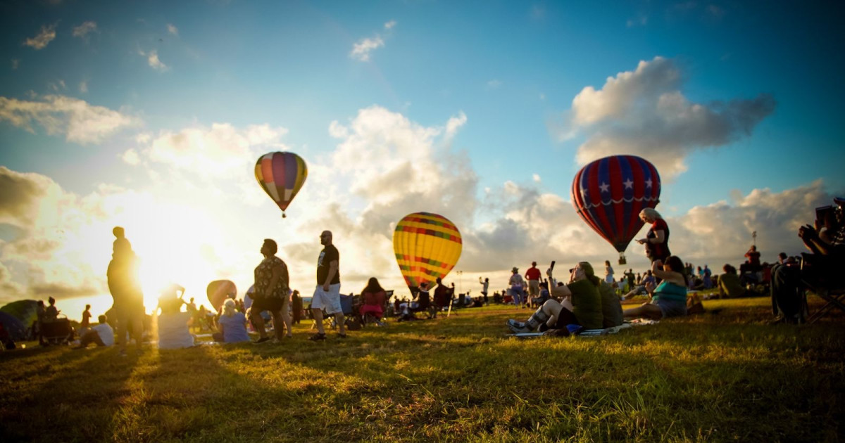 Kyle Pie in the Sky Hot Air Balloon Festival in Kyle at Lake Kyle