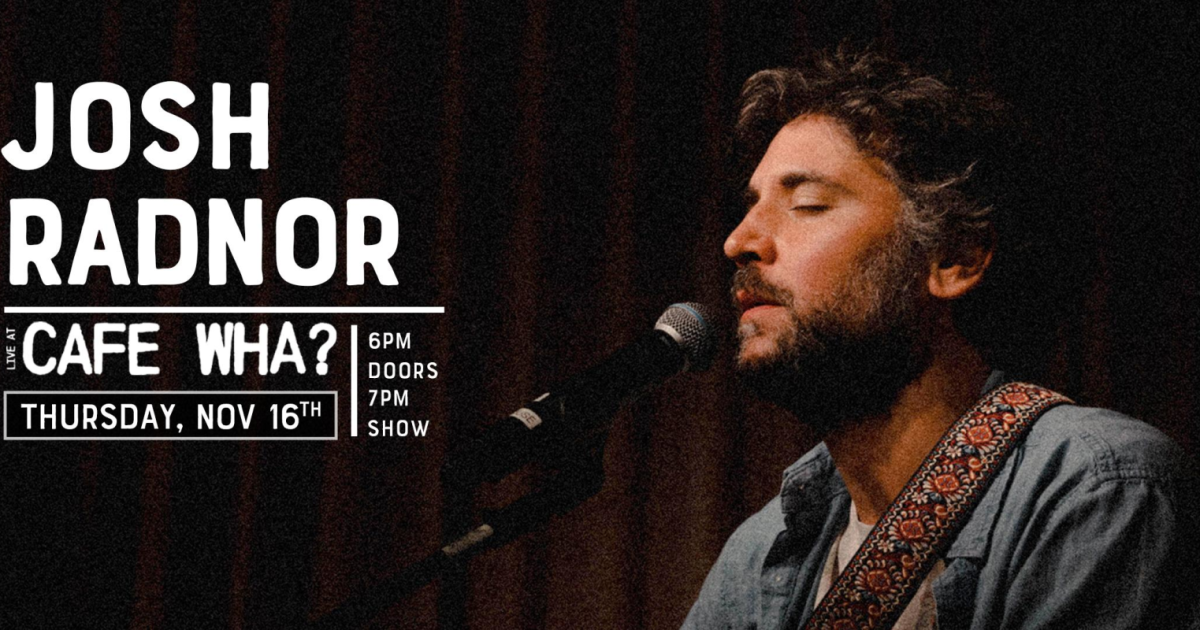 Josh Radnor in New York at Cafe Wha?