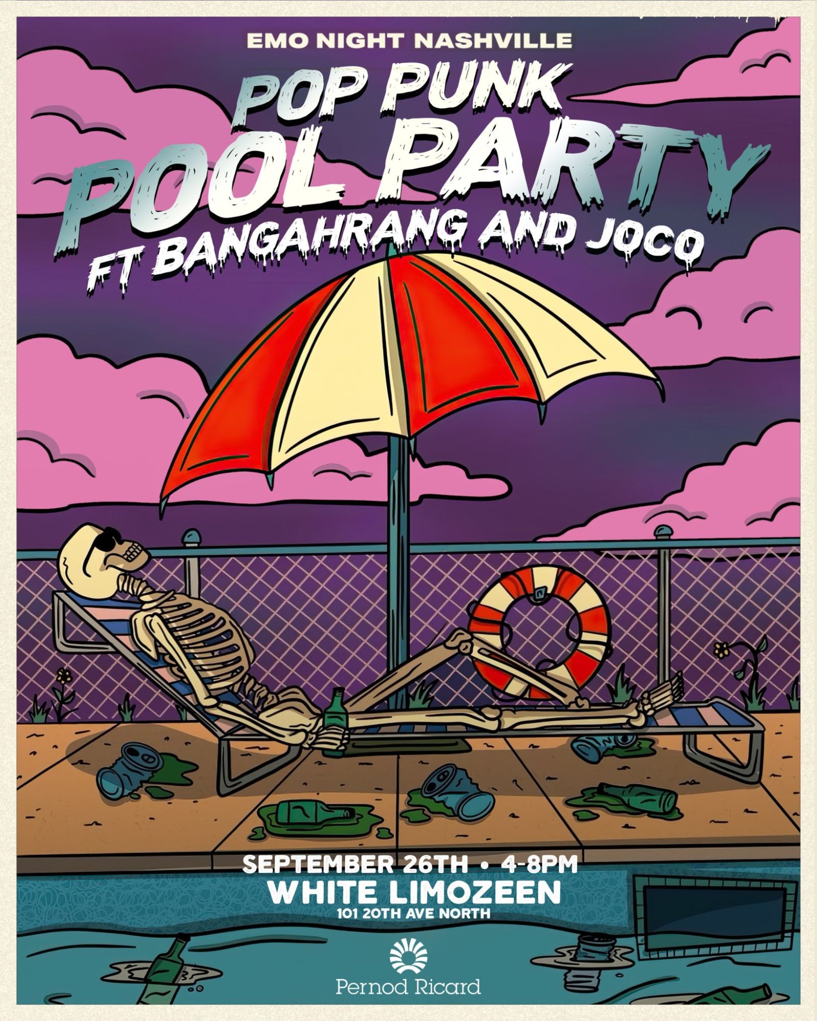 Pop Punk Pool Party in Nashville at White Limozeen