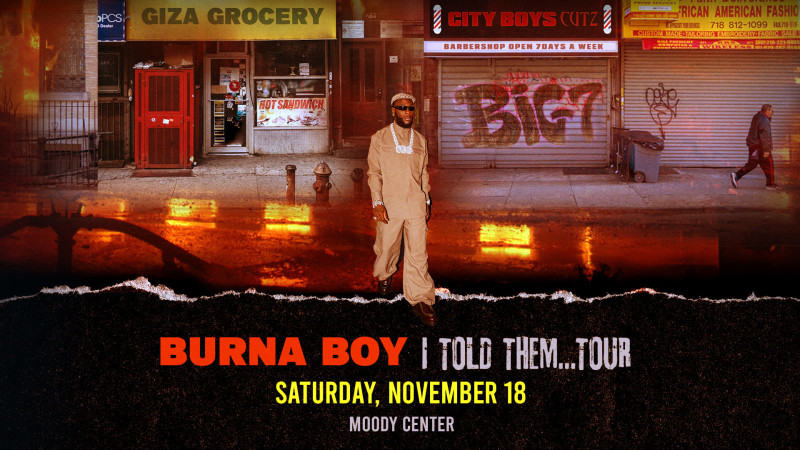 Burna Boy 2025 Tour Poster