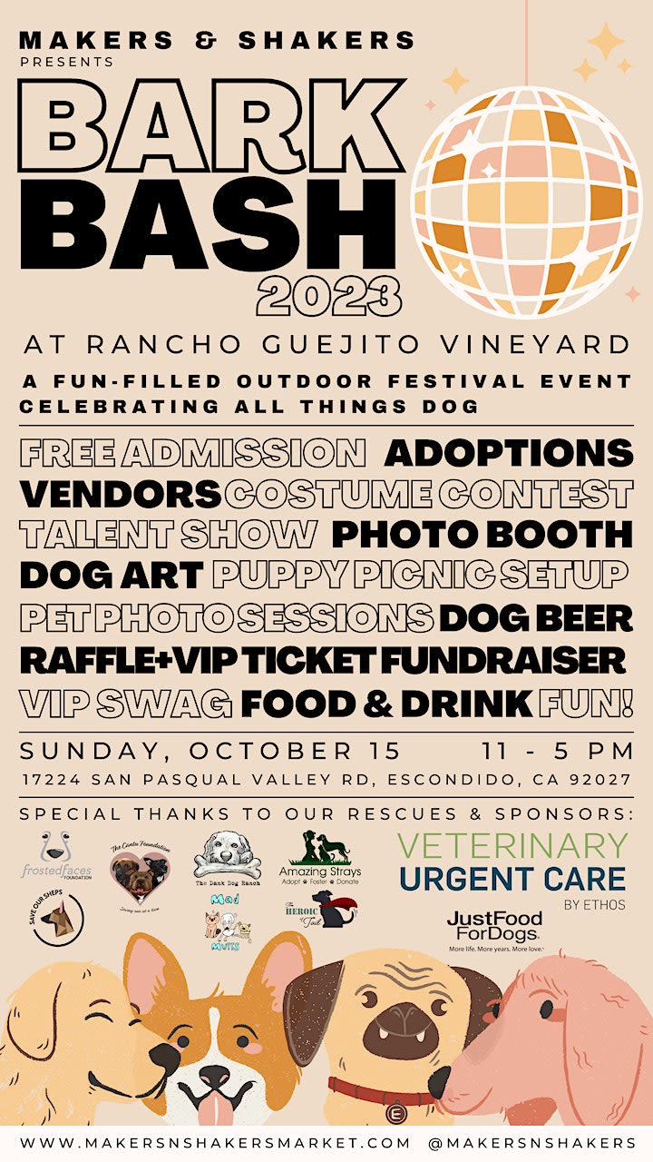 Bark Bash Dog Festival in Escondido at Rancho Guejito Vineyard
