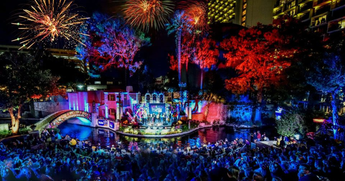 San antonio day of the dead river parade in san antonio at la
