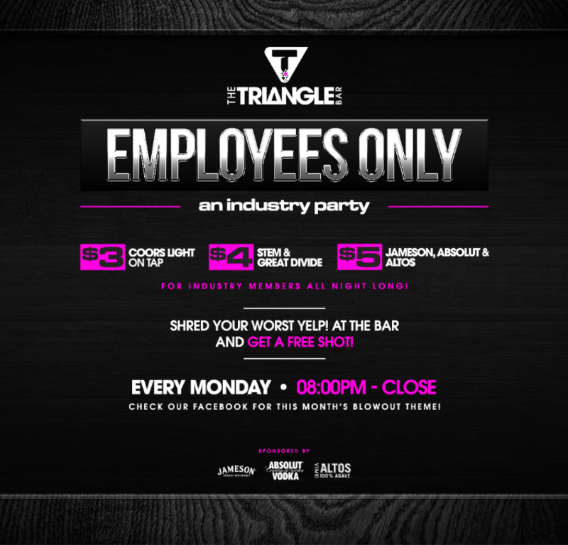 Service Industry Night in Denver at The Triangle Denver