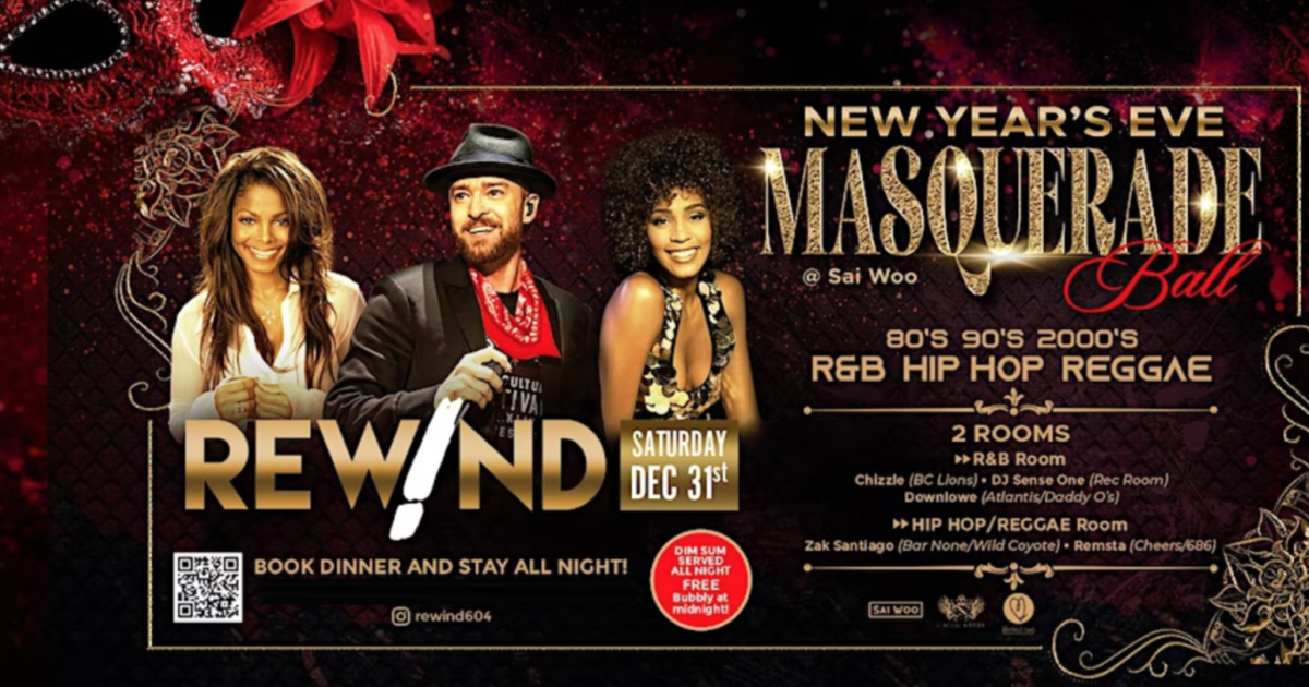 NYE Masquerade Ball in Vancouver at Sai Woo