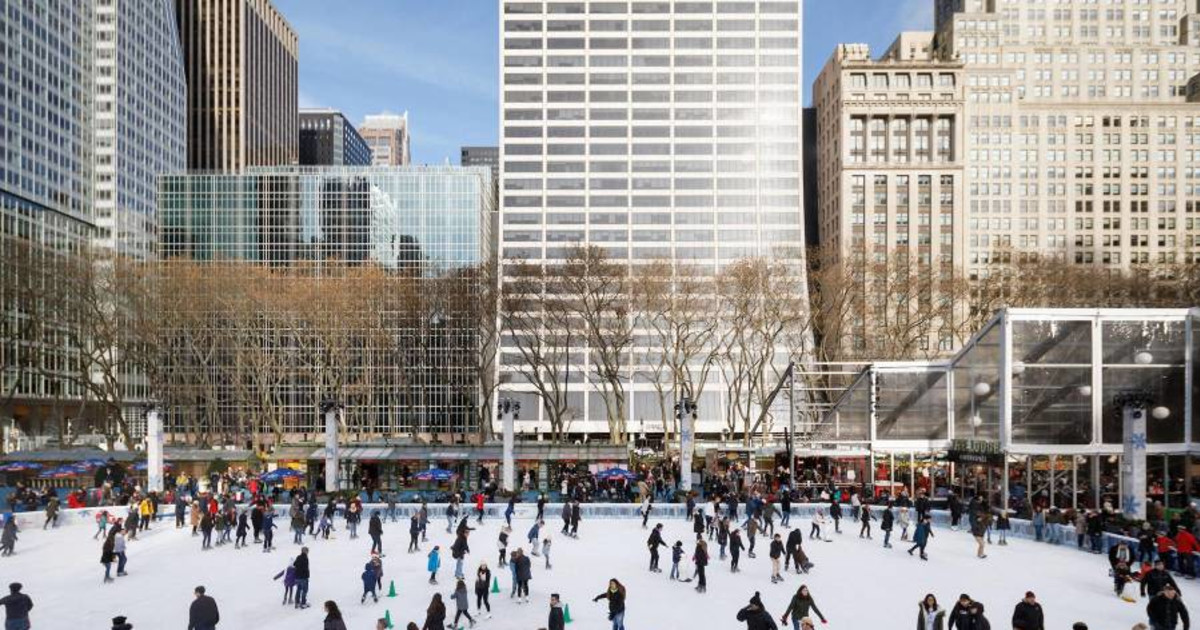 Ice Skating in New York at Bryant Park