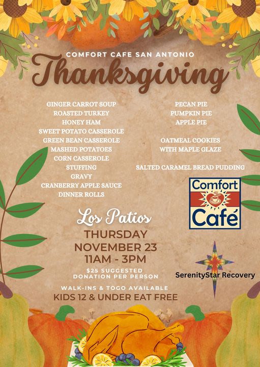Comfort Café Thanksgiving in San Antonio at Comfort Café