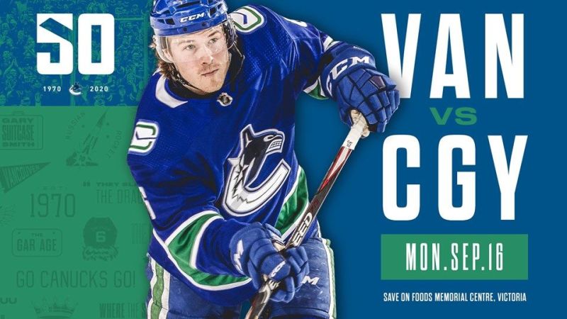 Vancouver Canucks Vs Calgary Flames Pre Season Game In Victoria