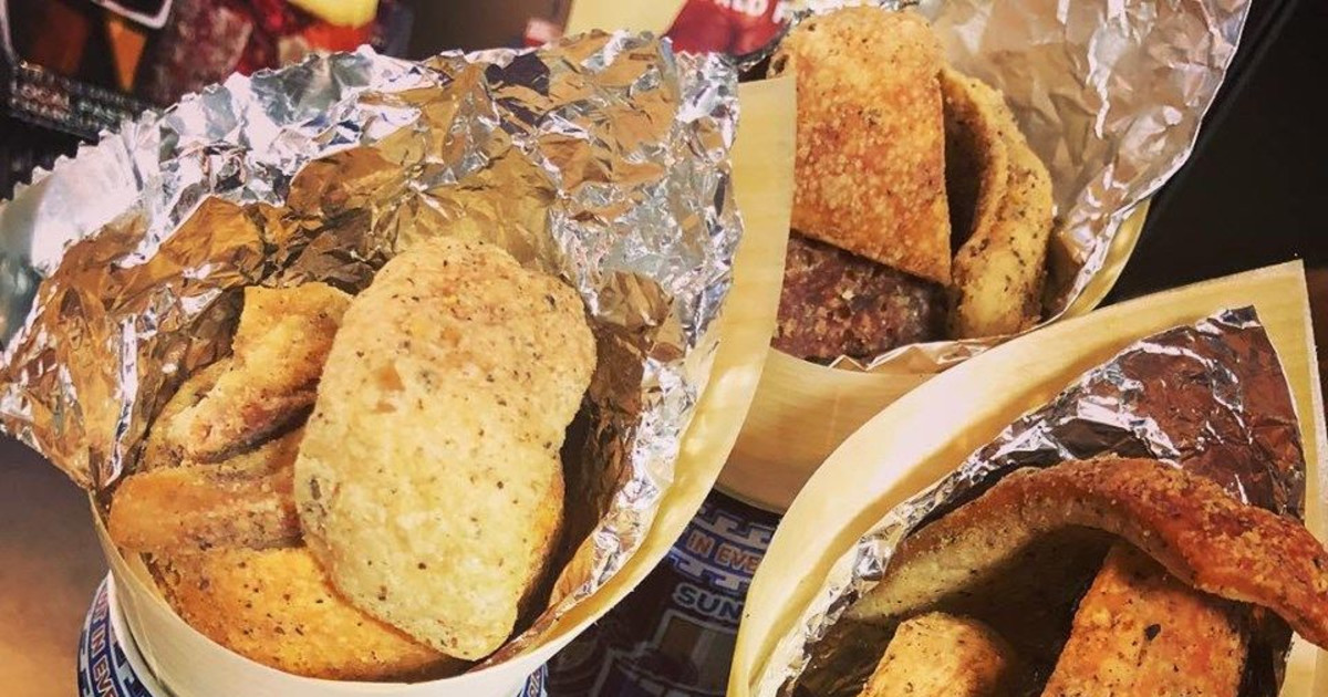 Pulled Pork + Cheese Curds on Pork Rind Poutine in Indianapolis at